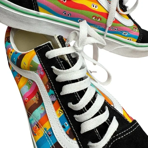 Vans X Sesame Street Old Skool Black/Multi Sneakers Shoes NEW Size M 9.5/W 11 - Picture 10 of 11